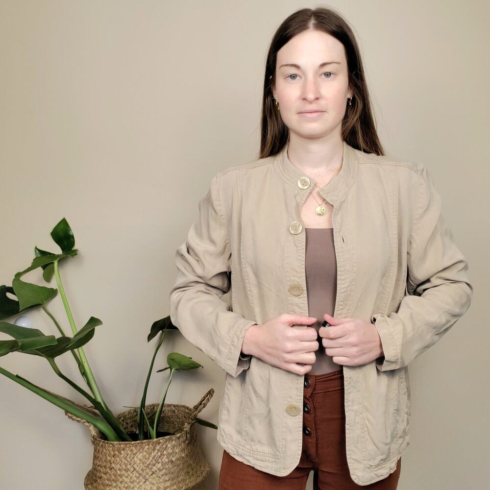 JM Collection Khaki Jacket Tan 10